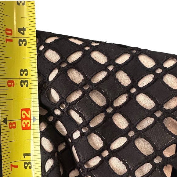 J. Crew Collection Black Eyelet One Shoulder Ruffle Mini Dress Size 4 Small - Picture 10 of 10